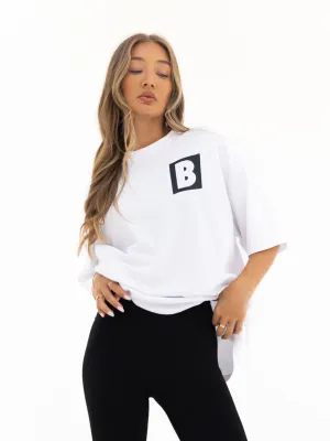 Offset Ultra Oversized T-Shirt - Bright White monochromatic