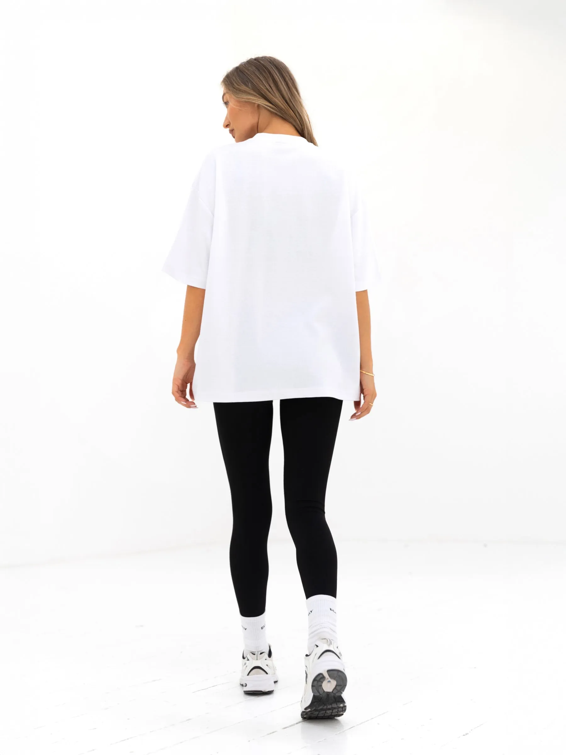 Trendy Look Anti Static Treatment Offset Ultra Oversized T-Shirt - Bright White