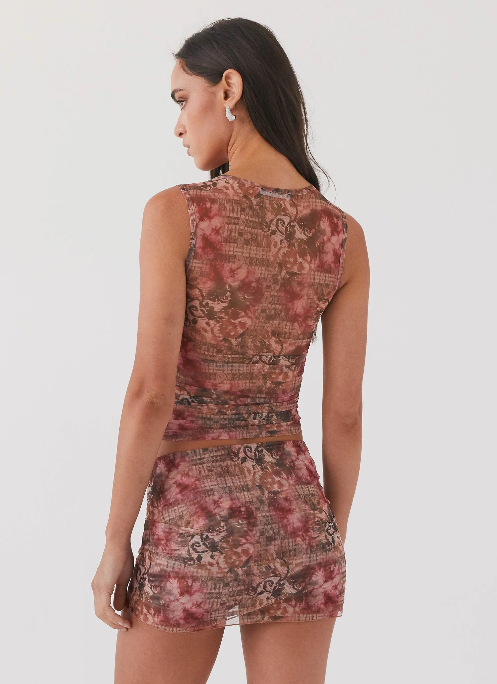 Love Child Mesh Mini Skirt - Palais Floral Simple Fit Beach Walk