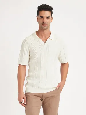 Men's Redloop Striped Slim Fit Polo T-Shirt Wrinkle Free Treatment