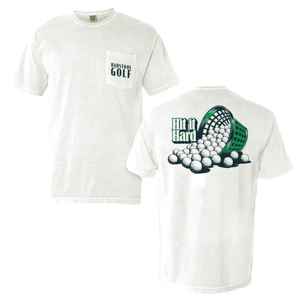 Durable Color Retention Barstool Golf Hit It Hard Pocket Tee