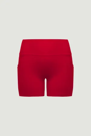 Adjustable Fit Pocket Shorts (Mini 4") in Spice