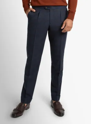 NonSlipGrip Fashionable Fit Sienna Plaid Navy Trousers