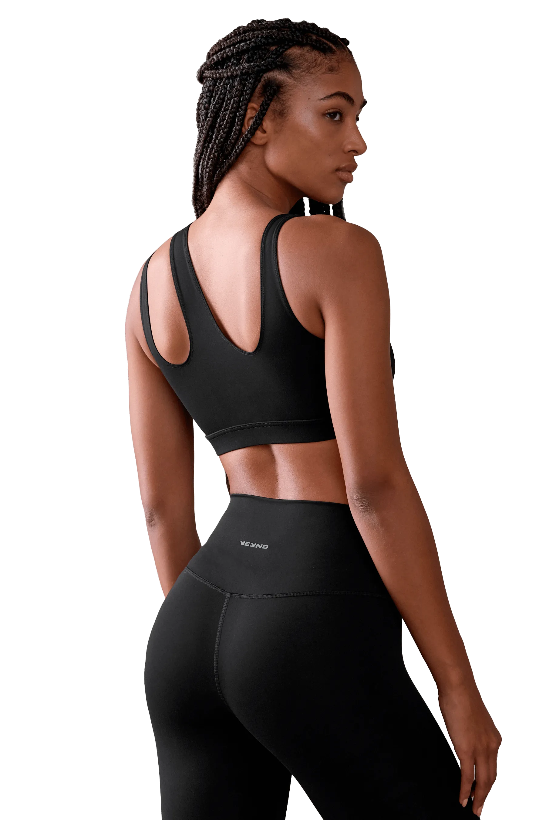 SPORTS BRA ASYMMETRIC - Black Secure Support
