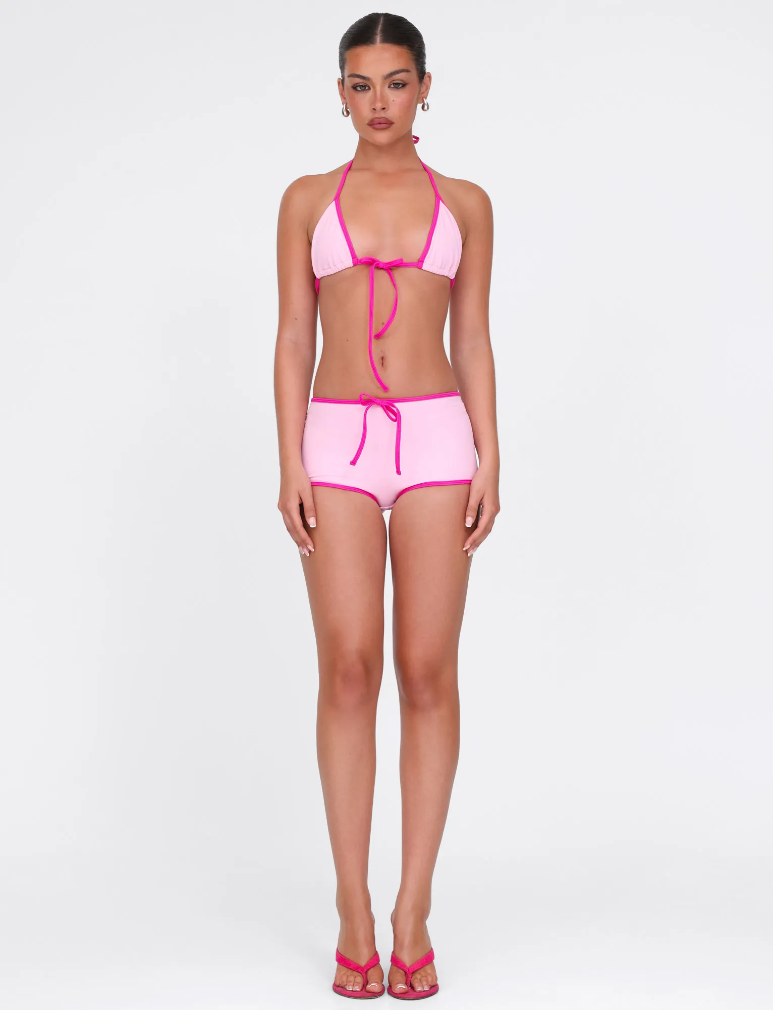 KRISTIN BIKINI TOP - PINK Beachside Bliss Double Layered Lining