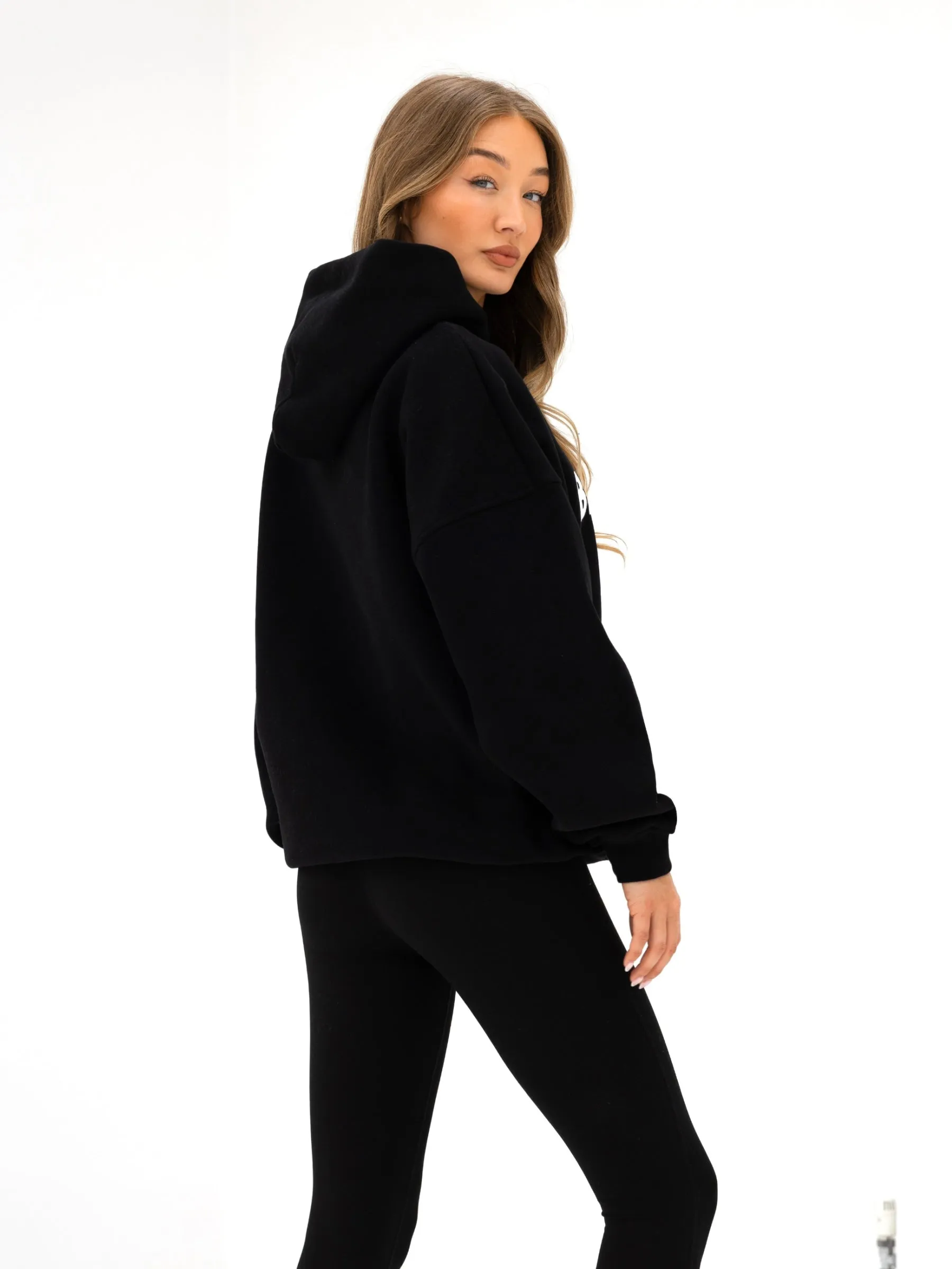 Studio Oversized Hoodie - Black Street Motion Mountain Climbing