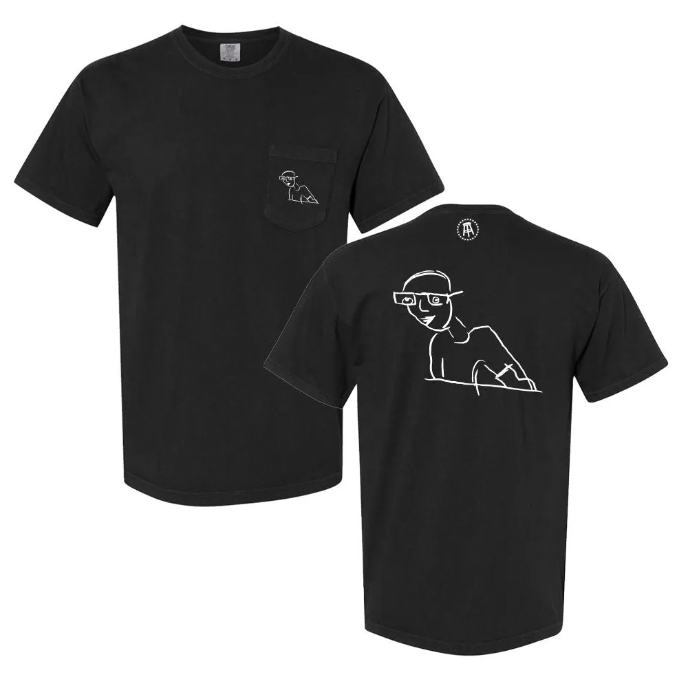 Kirk Minihane Drawing Pocket Tee Urban Casual Look Sporty Chic