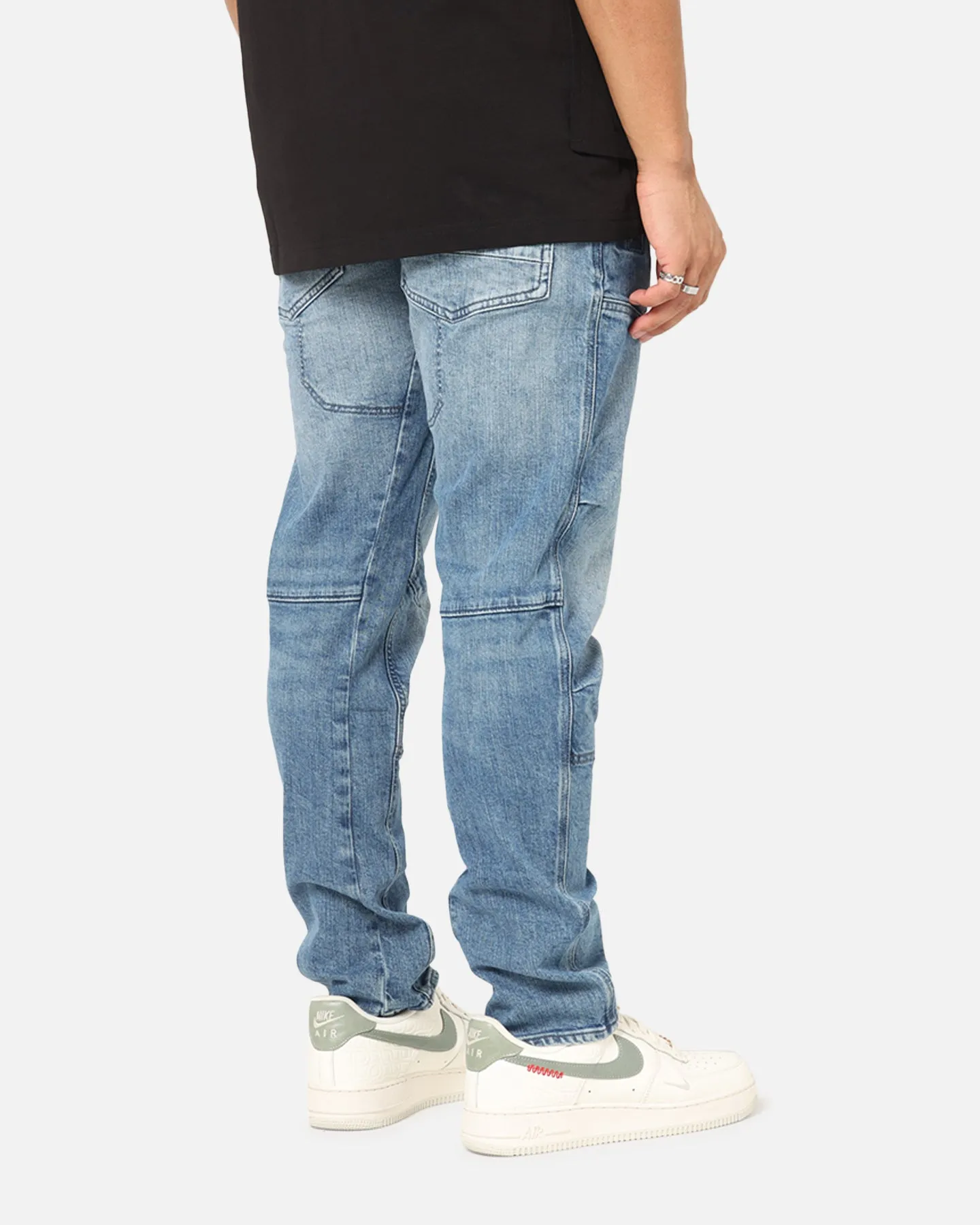 Button Fly Closure G-Star Diver 3D Slim Jeans Faded Blue