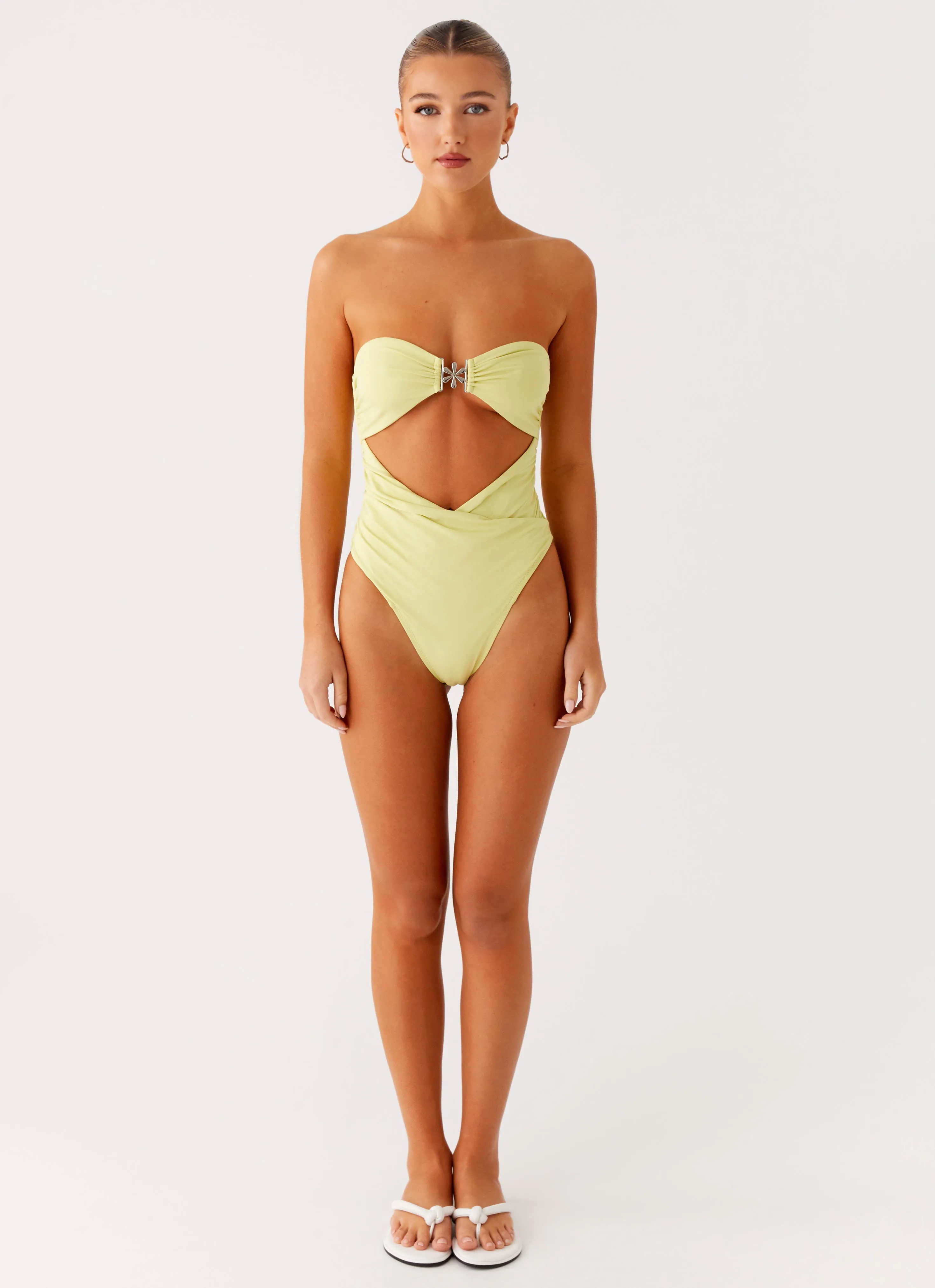 Ocean Tempest One Piece Swimsuit - Lime Comfortable Wear Tangle Free Straps