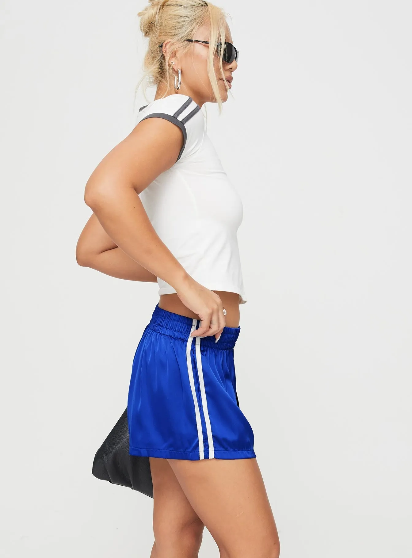 SheerLayeredPanels Durable Stitching 444 Shorts Cobalt