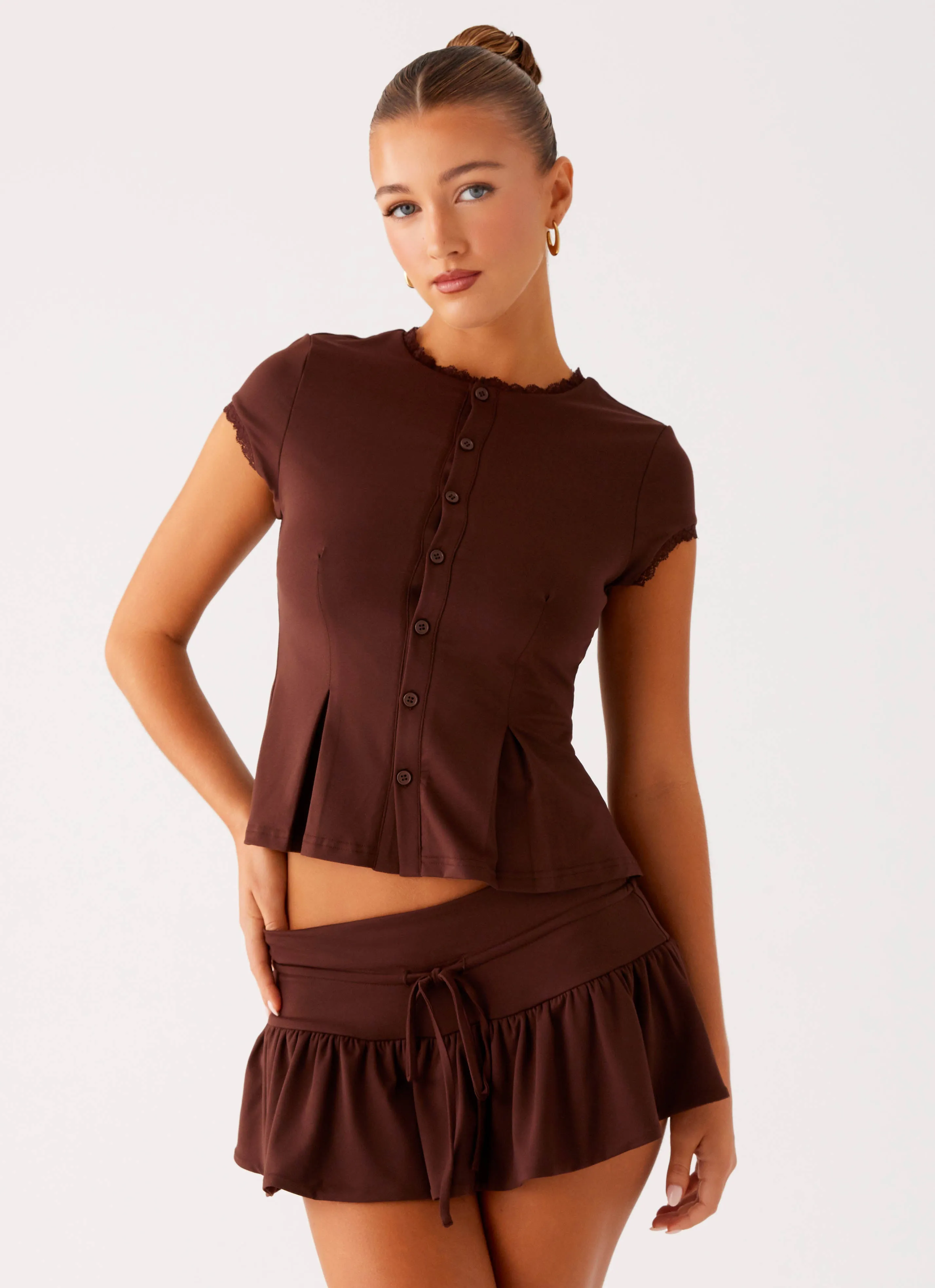 Landon Mini Skort - Chocolate Sunset Look Relaxed Movement