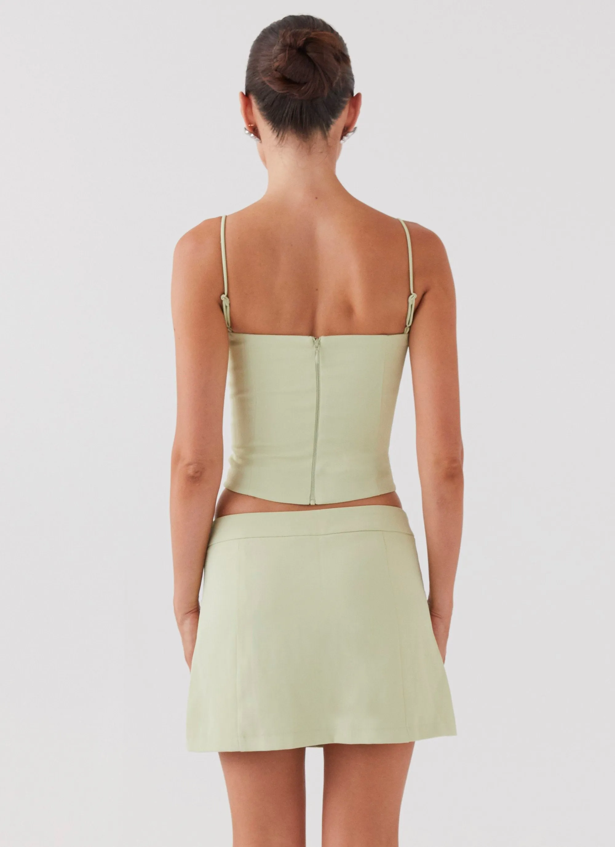 Eliana Suit Mini Skirt - Green Zest Easy Layers