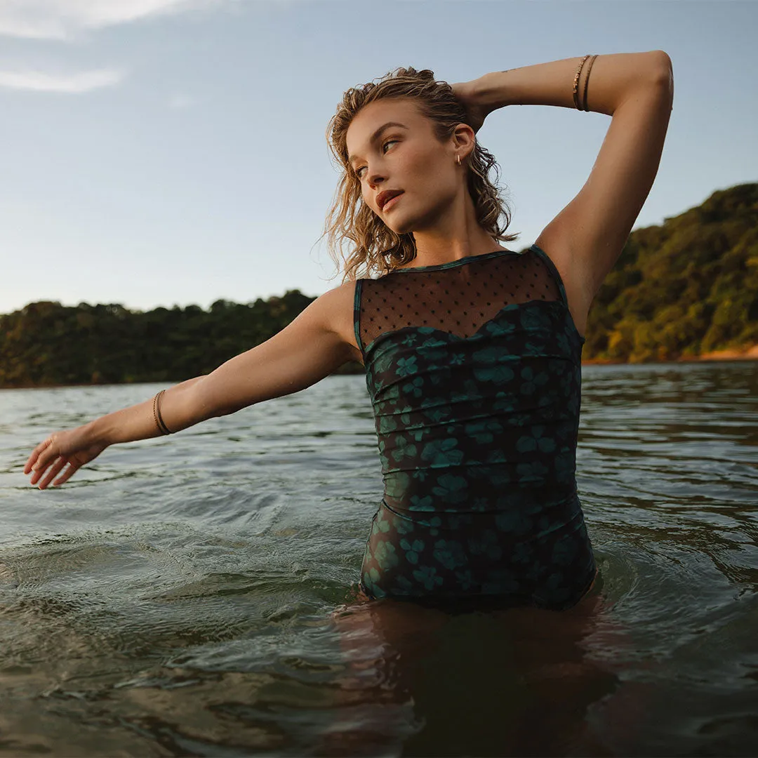 Fashion-Forward The Maria One-Piece, Sea Petal