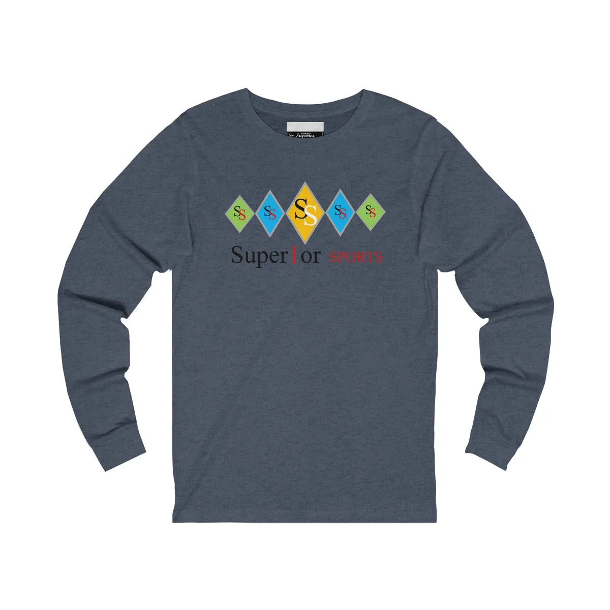 Men Long Sleeve 5 Diamonds Tee easygoing look