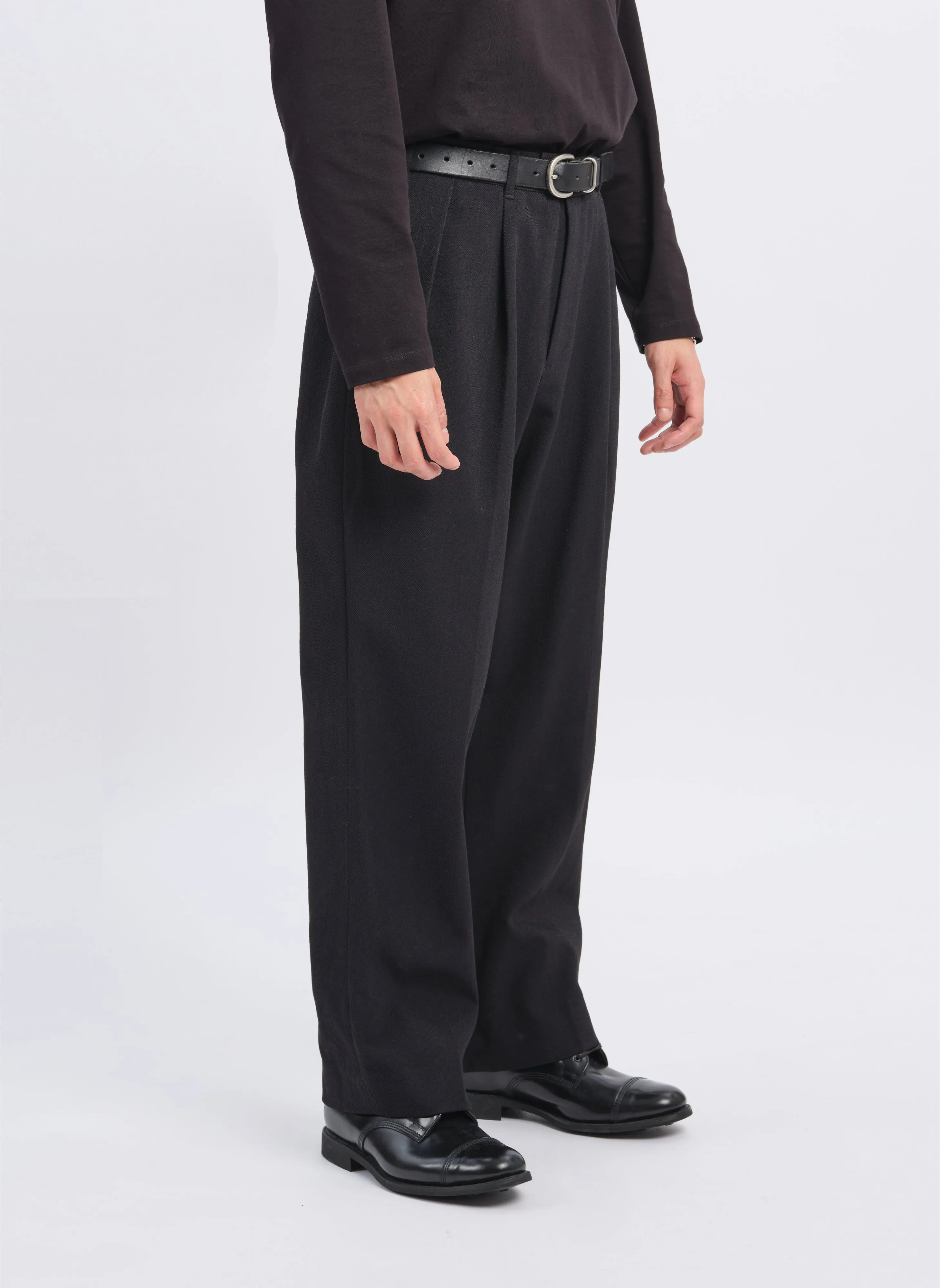 Peace Glow Solotex Garbardine (Work) Wide Tapered Pants [P-15]