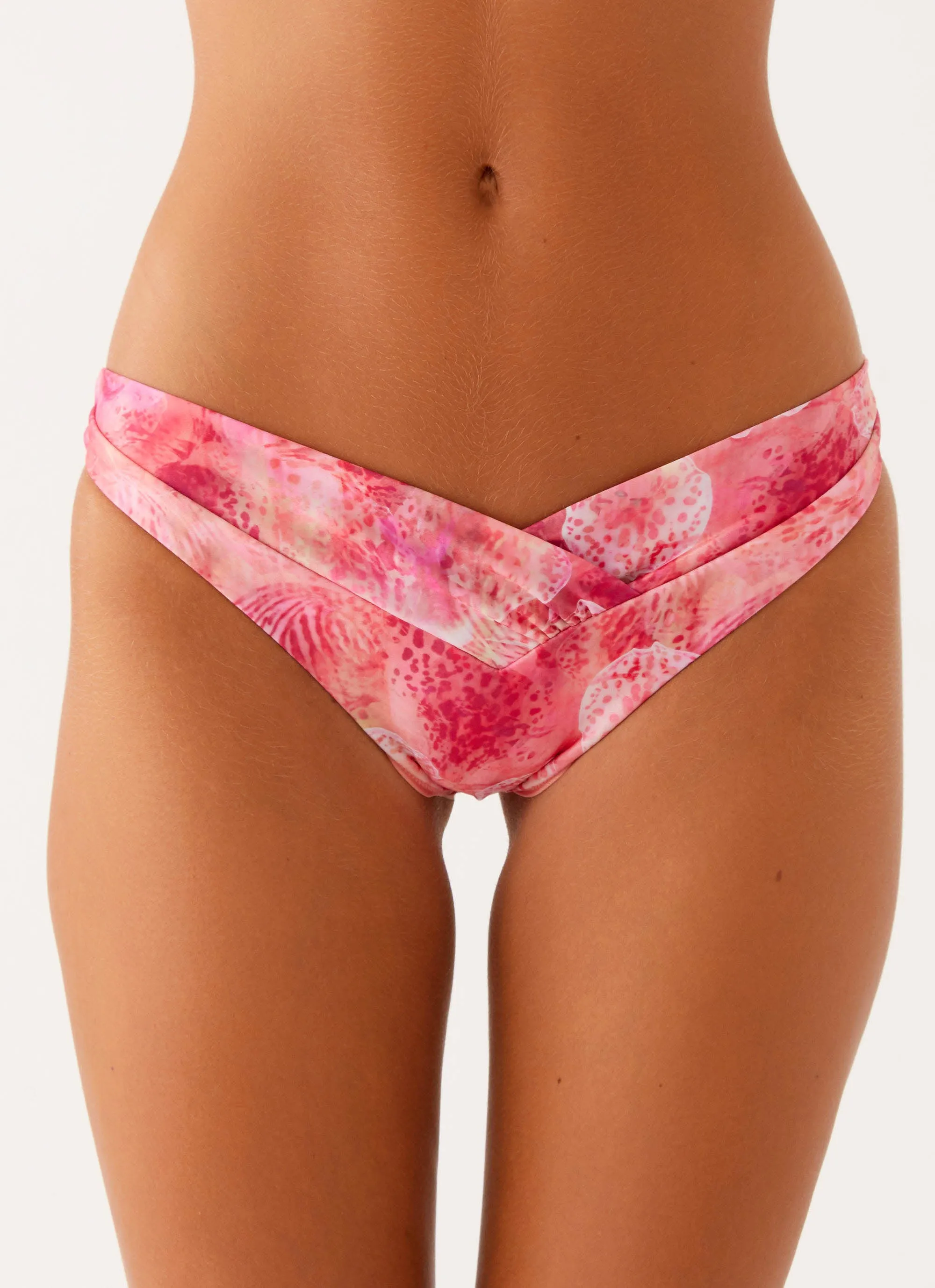 Delta Bikini Bottoms - Flamingo Fling Laser Cut Edges