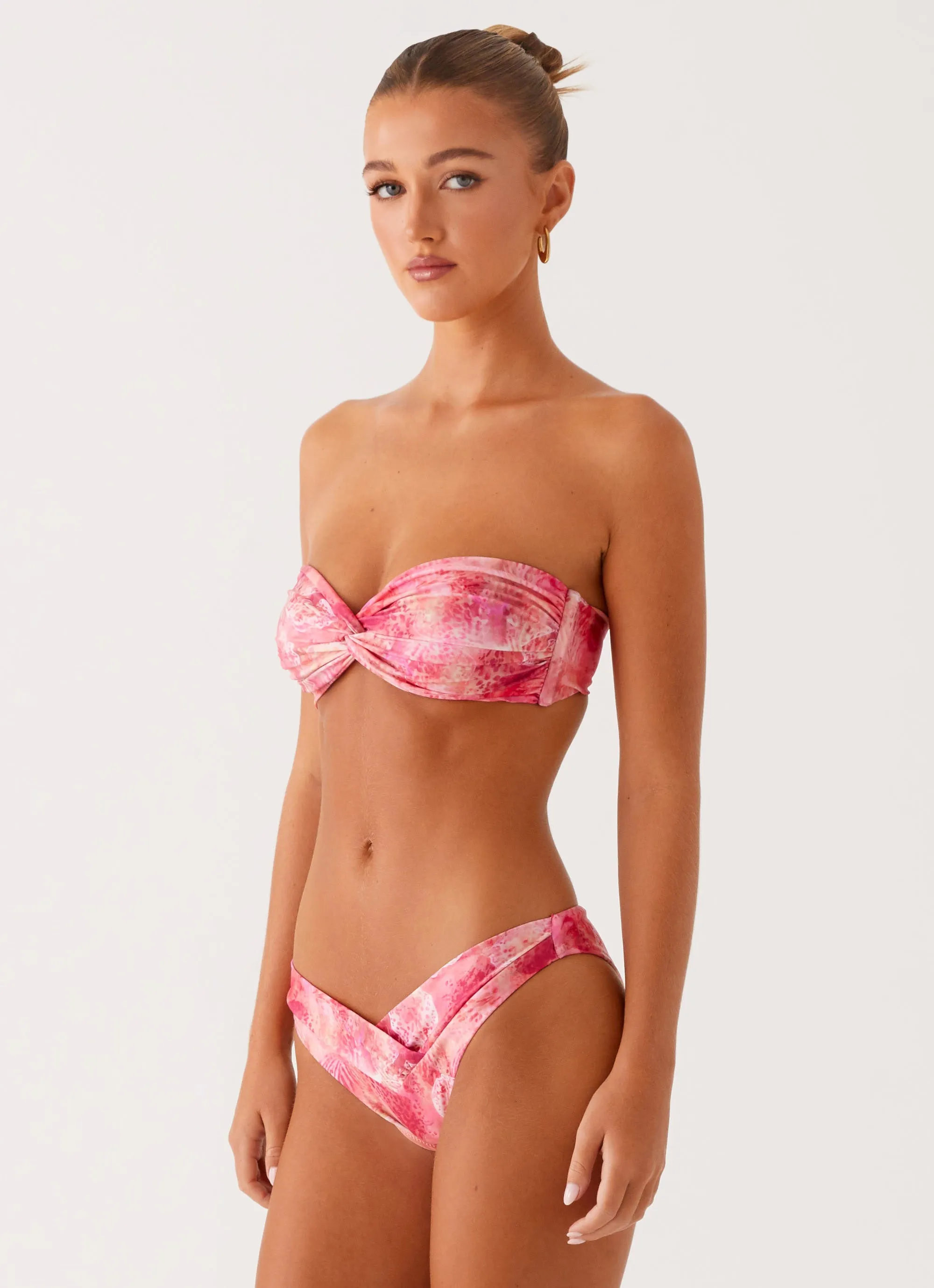 Motion Enhancing Cut Delta Bikini Bottoms - Flamingo Fling