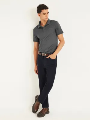 Men's Redloop Solid Slim Fit Polo T-Shirt NonRestrictive Shoulder Design