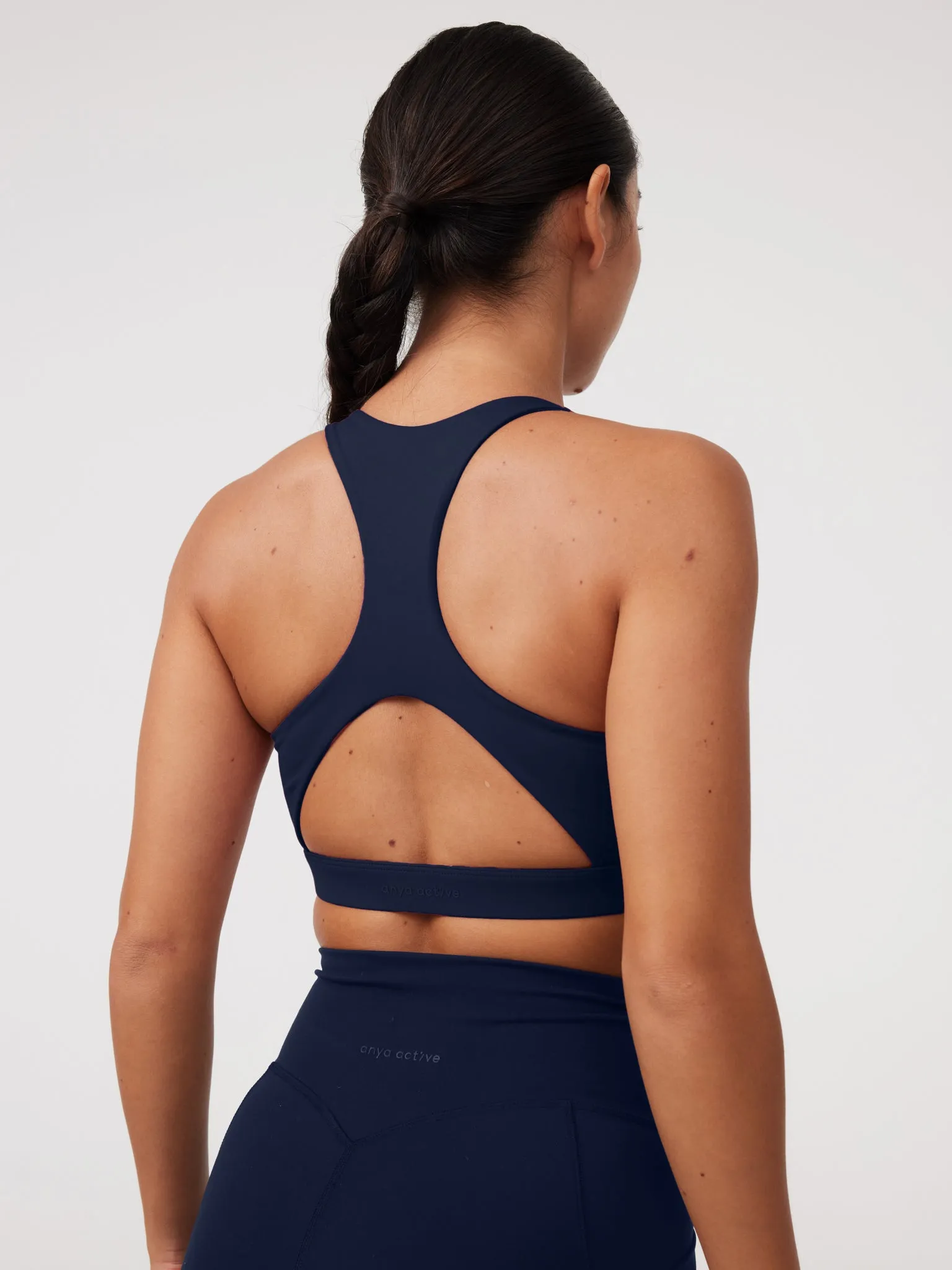 Elastic cuffs Contour High Neck Bra in Dive