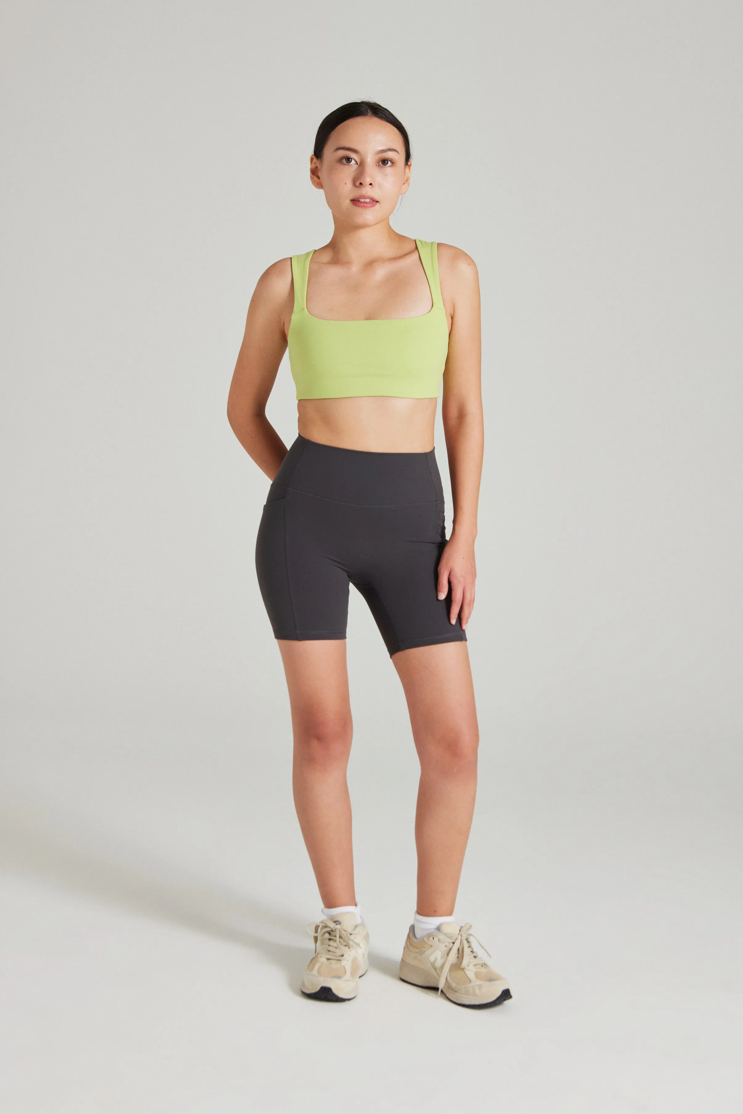 Square Neck Bra in Zest Hook-and-eye closure