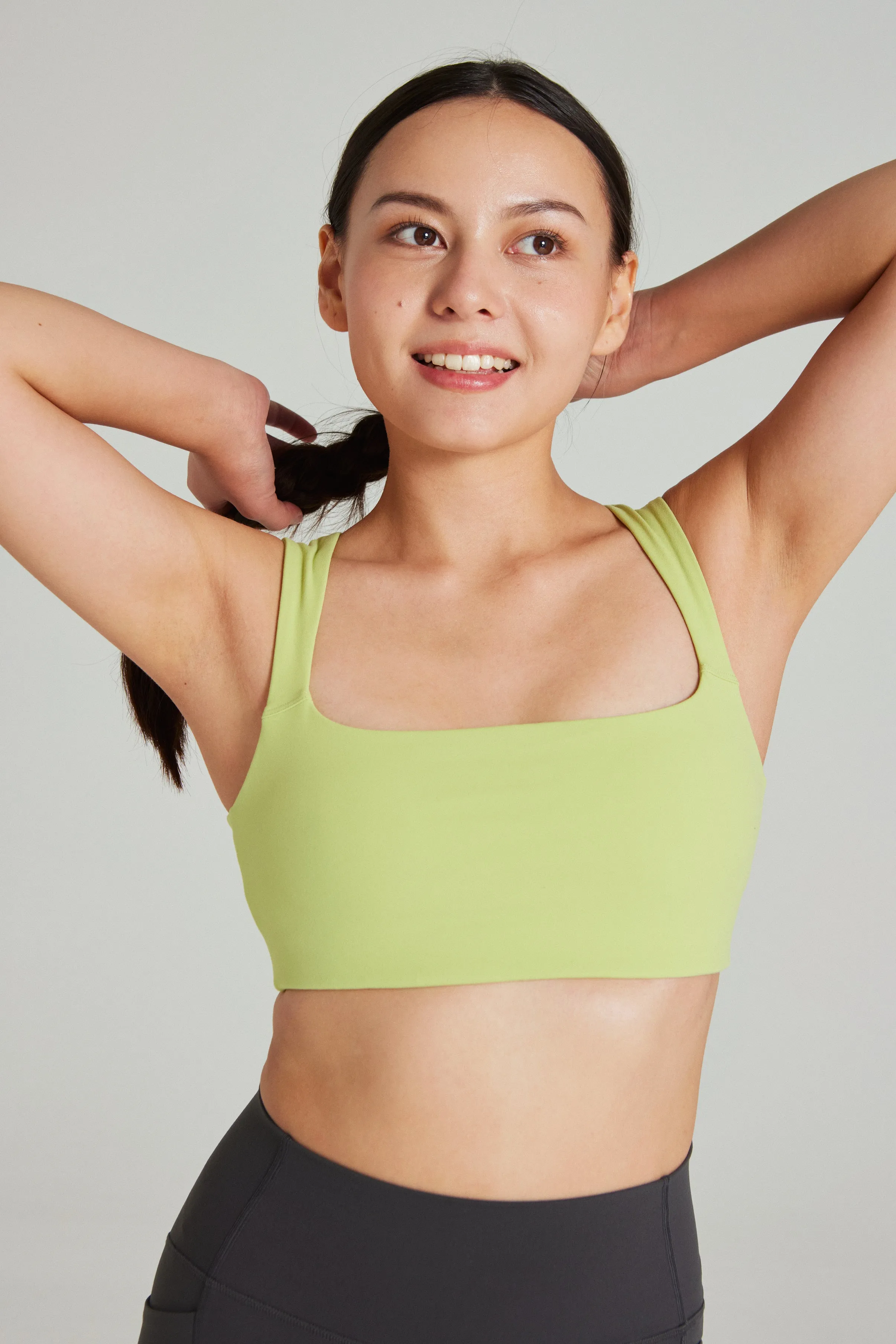 Square Neck Bra in Zest Elastic cuffs Underwear