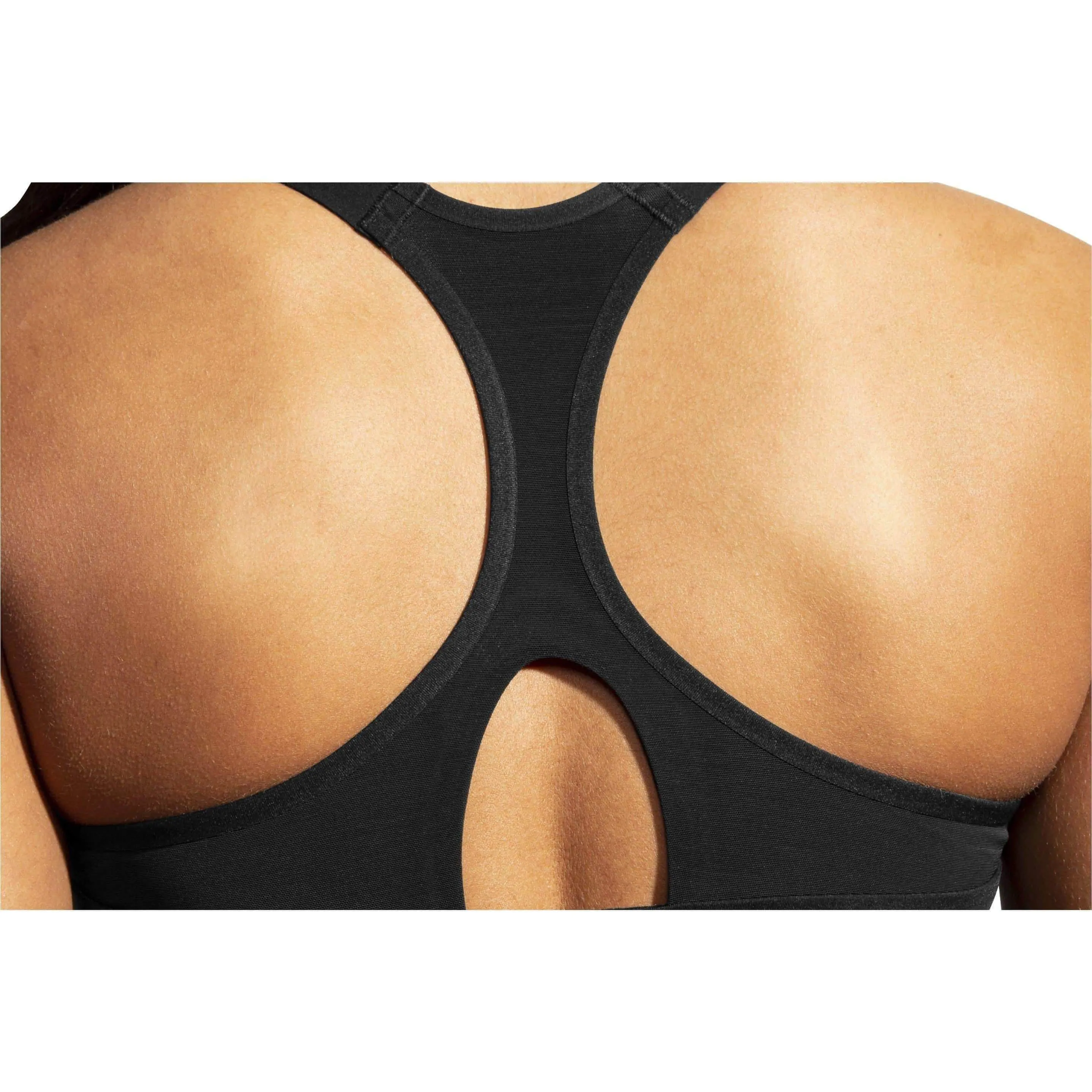 Brooks Dare Racerback Womens Sports Bra - Black Stretchy Structure White activewear