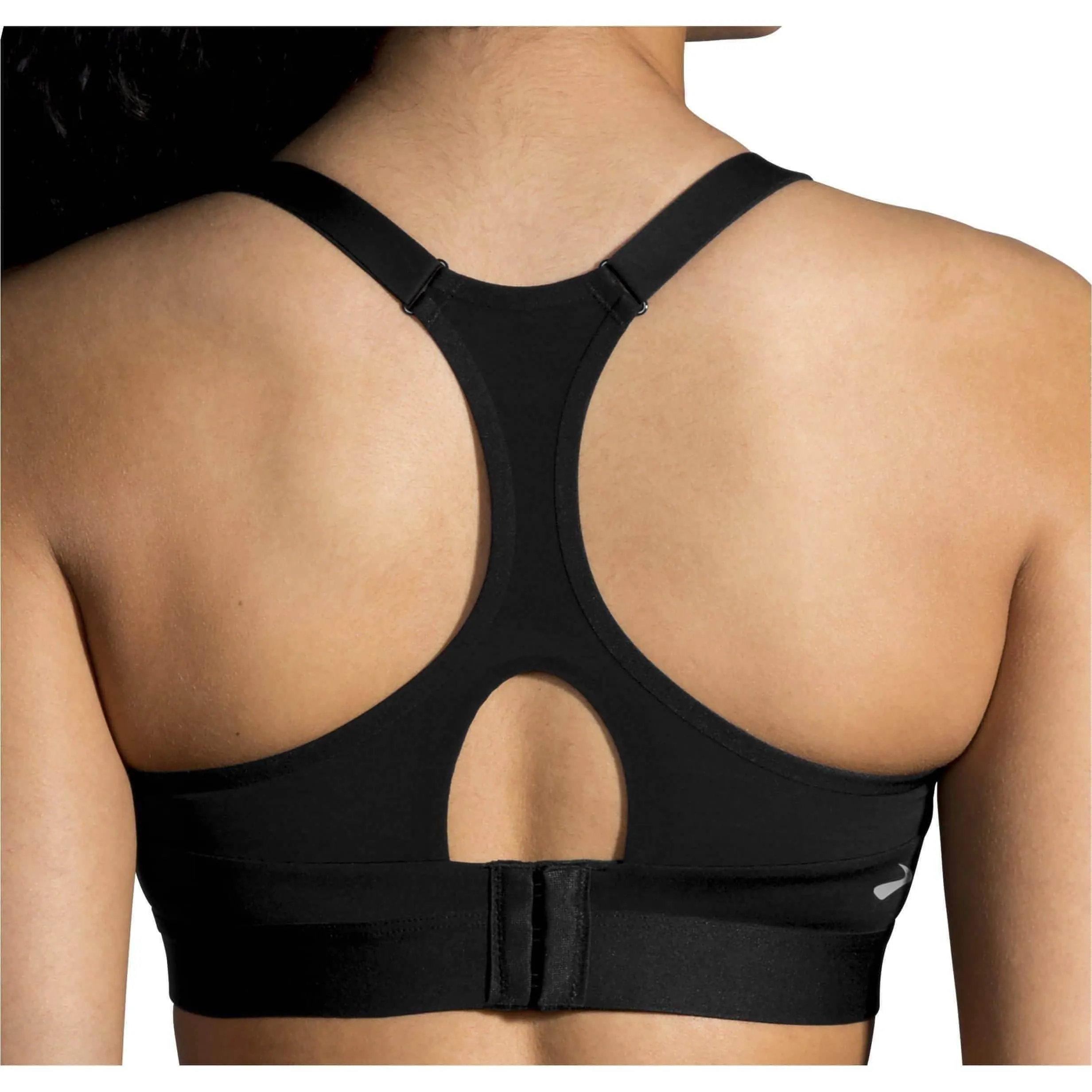 Brooks Dare Racerback Womens Sports Bra - Black Camouflage fitness wear Easy Material