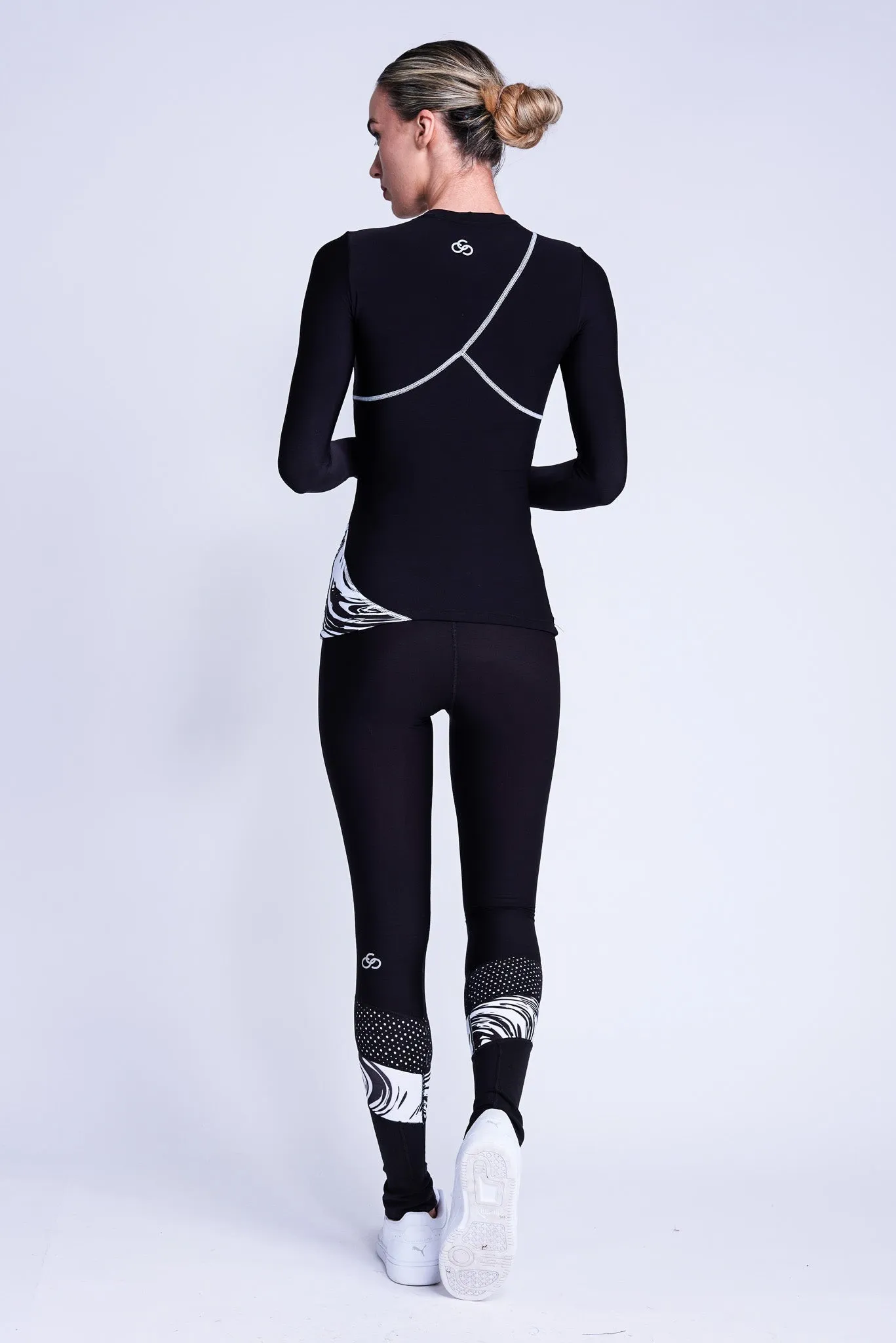 Desire Non-Slip Leggings in Swirl Yoga Class Breathable Fabric Soft Touch