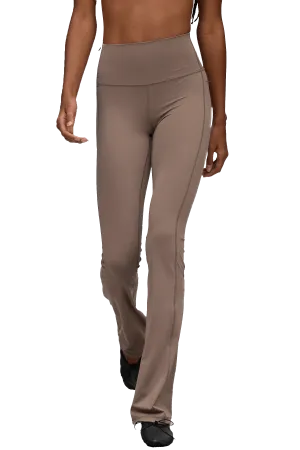 FLARED LEGGINGS - Tan Soft Base Gusset Crotch Design