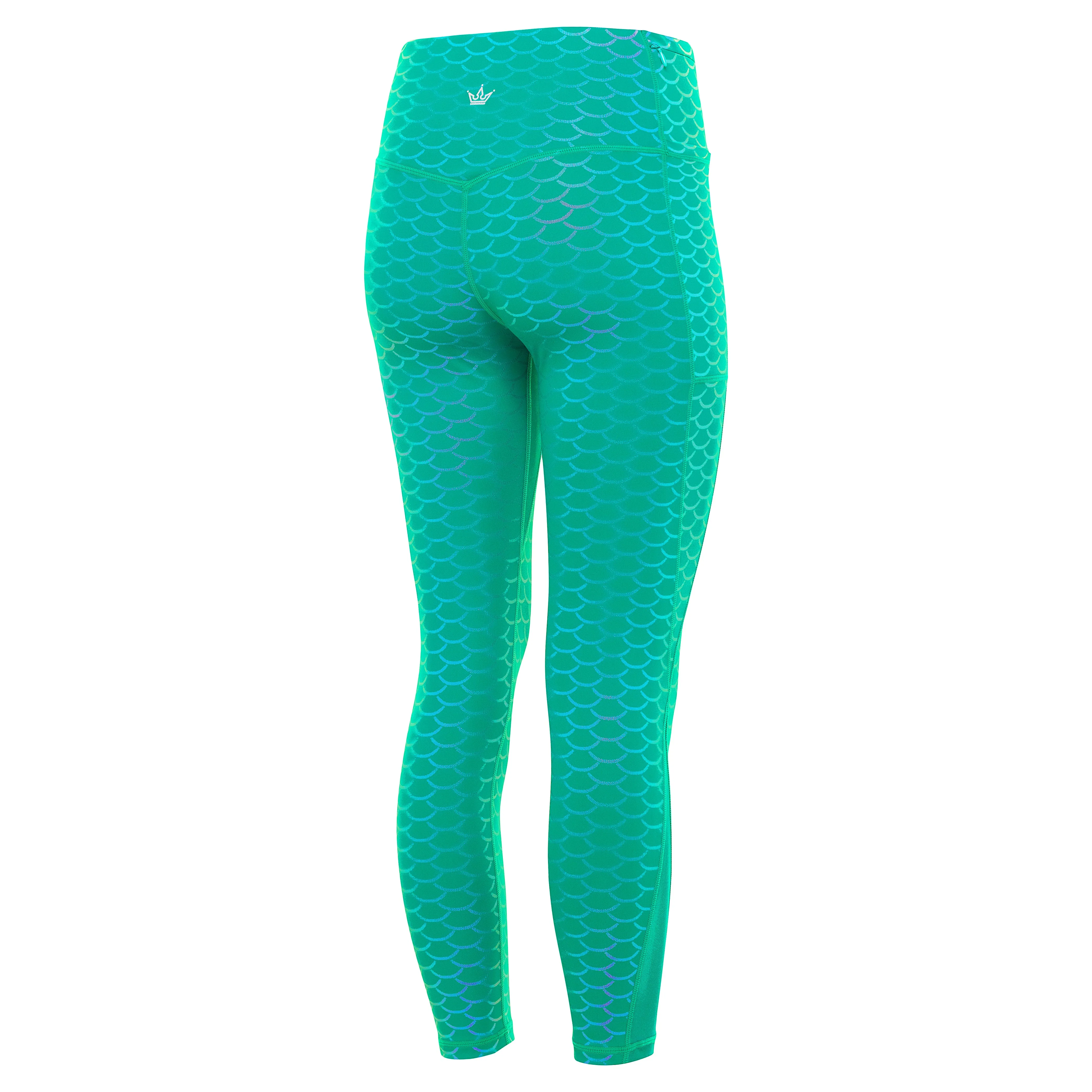 Mermaid Princess Leggings - Green Refined Fabric