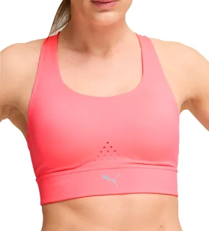 Shape retention seams Puma PWRbreathe Womens Running Sports Bra - Pink