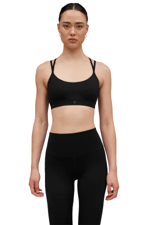 Sports teams Smooth Fabric SPORTS BRA STRAPPY - Black