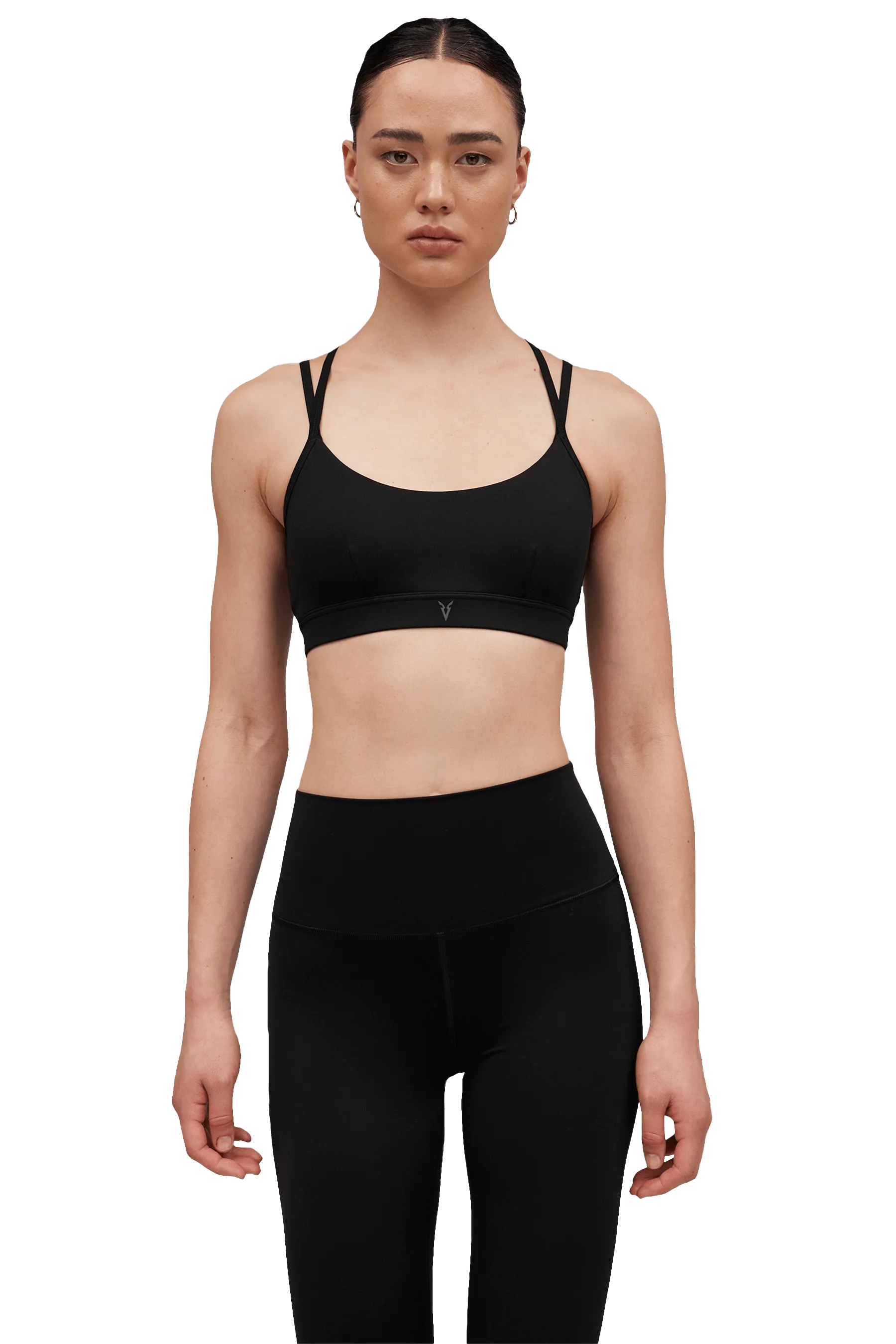 Sports teams Smooth Fabric SPORTS BRA STRAPPY - Black