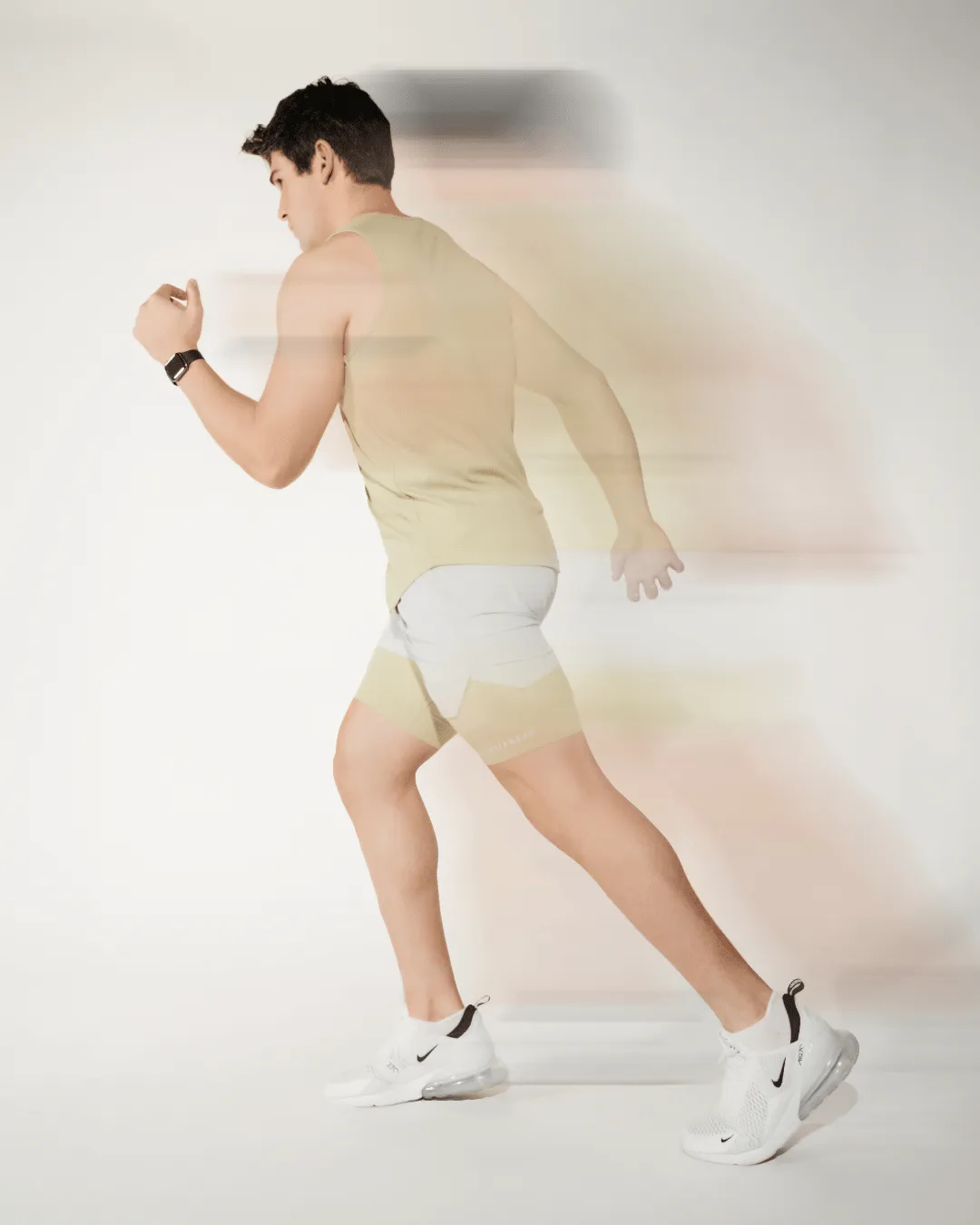 men's option Daily Fit [CORE] Training Shorts 4" - Fog/Kiwi