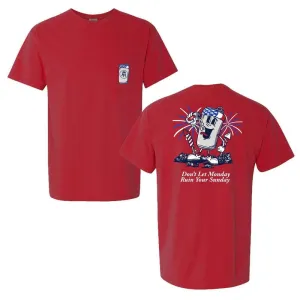 Don't Let Monday Ruin Your Sunday USA Pocket Tee Trendy Style Comfortable fit