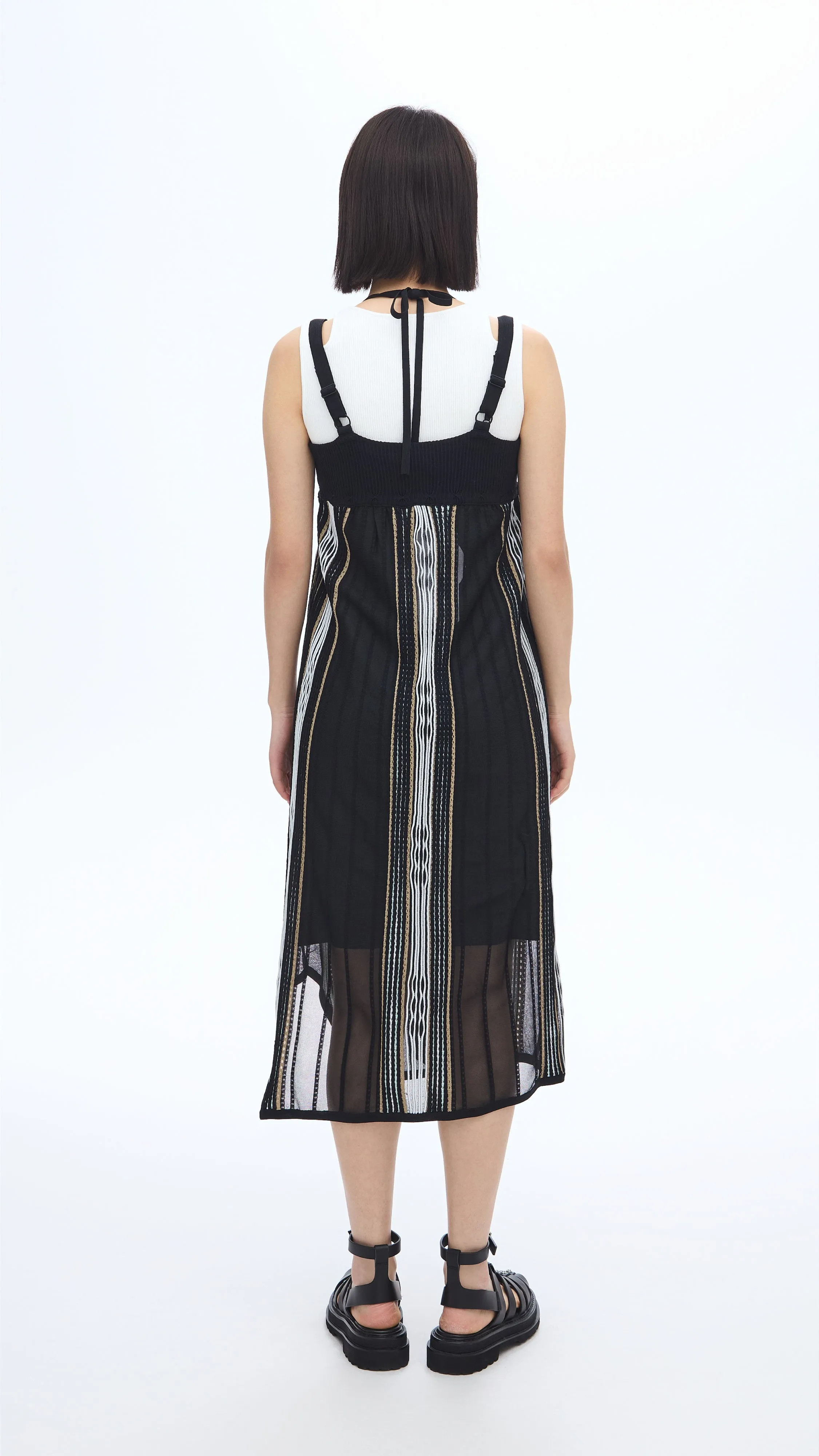 Metro Mode Pattern Knit Dress