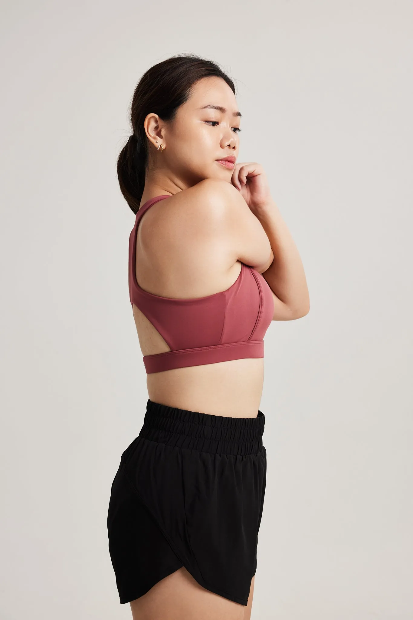 Soft Core Stabilizing Fit Contour High Neck Bra in Vintage