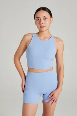 Seamless Band Wire Free Comfort Curve High Neck Longline Bra in Moment