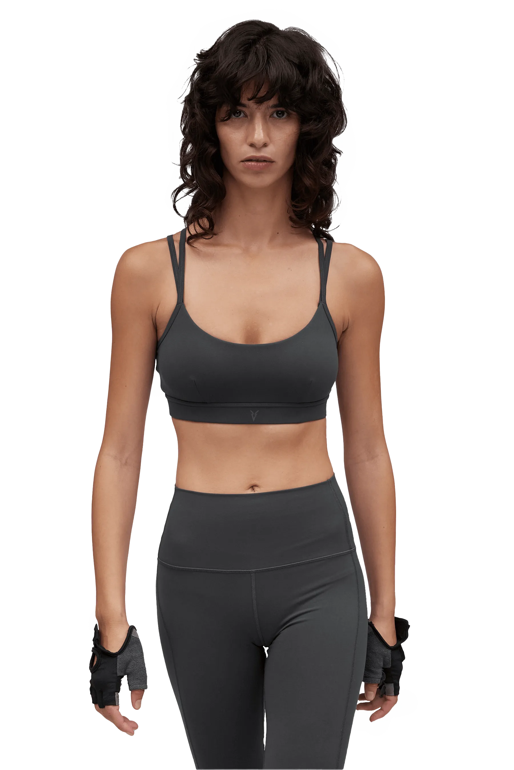SPORTS BRA STRAPPY - Dark Gray Personalized seams