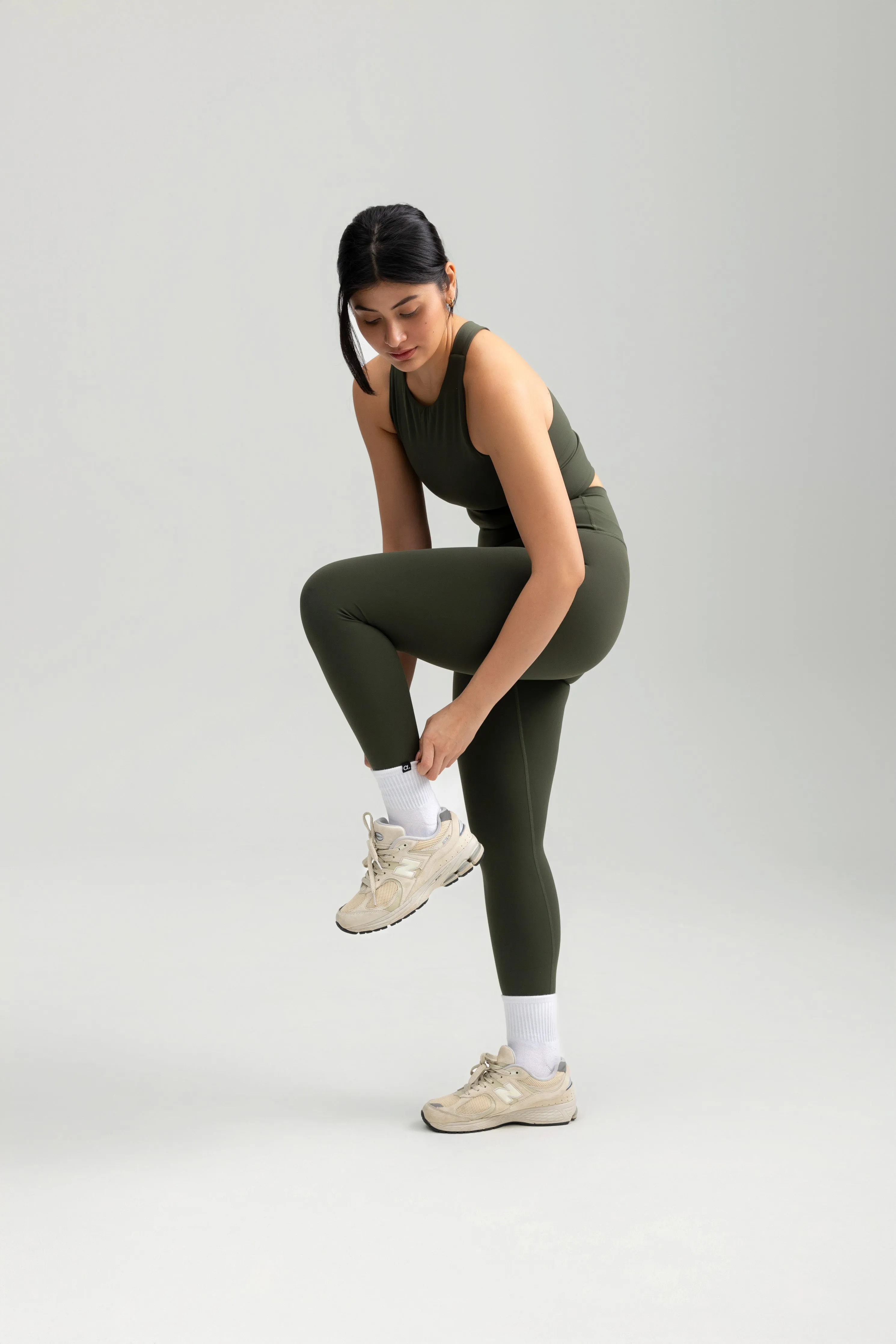 Classic Crop in Olive Purple