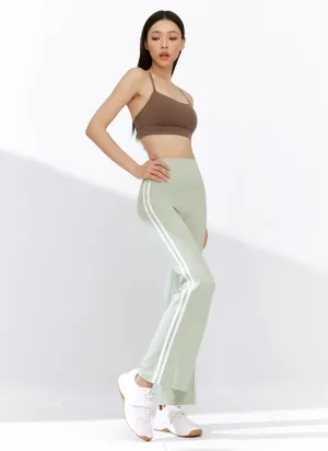 NonRestrictive Fit Jump Core Comfort Fine Track Line Boots Cut Leggings