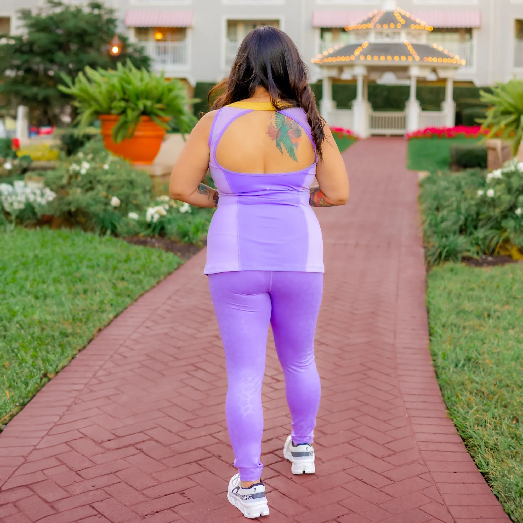 City Style Adjustable Drawstring Waist Arabian Nights Princess Leggings - Purple