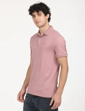 Office To Outing Men's Redloop Solid Slim Fit Polo T-Shirt