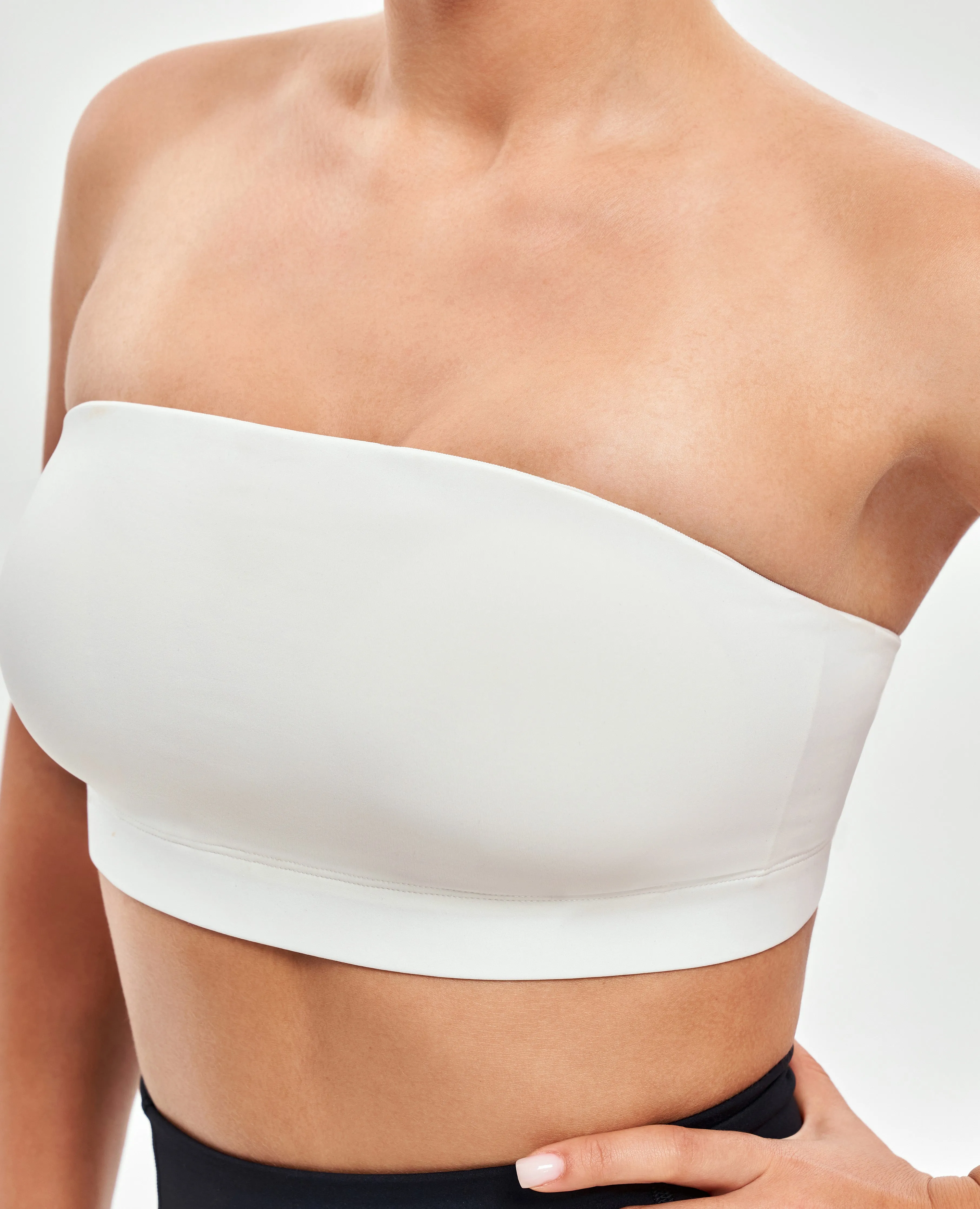 Easy Band Strapless Sports Bra - White
