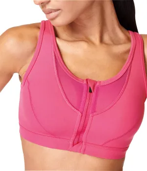 Stylish Turtleneck seams Sweaty Betty Power Icon Womens Sports Bra - Pink