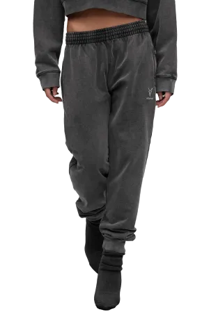 JOGGERS - Gray Vintage Formal Look Elastic waist
