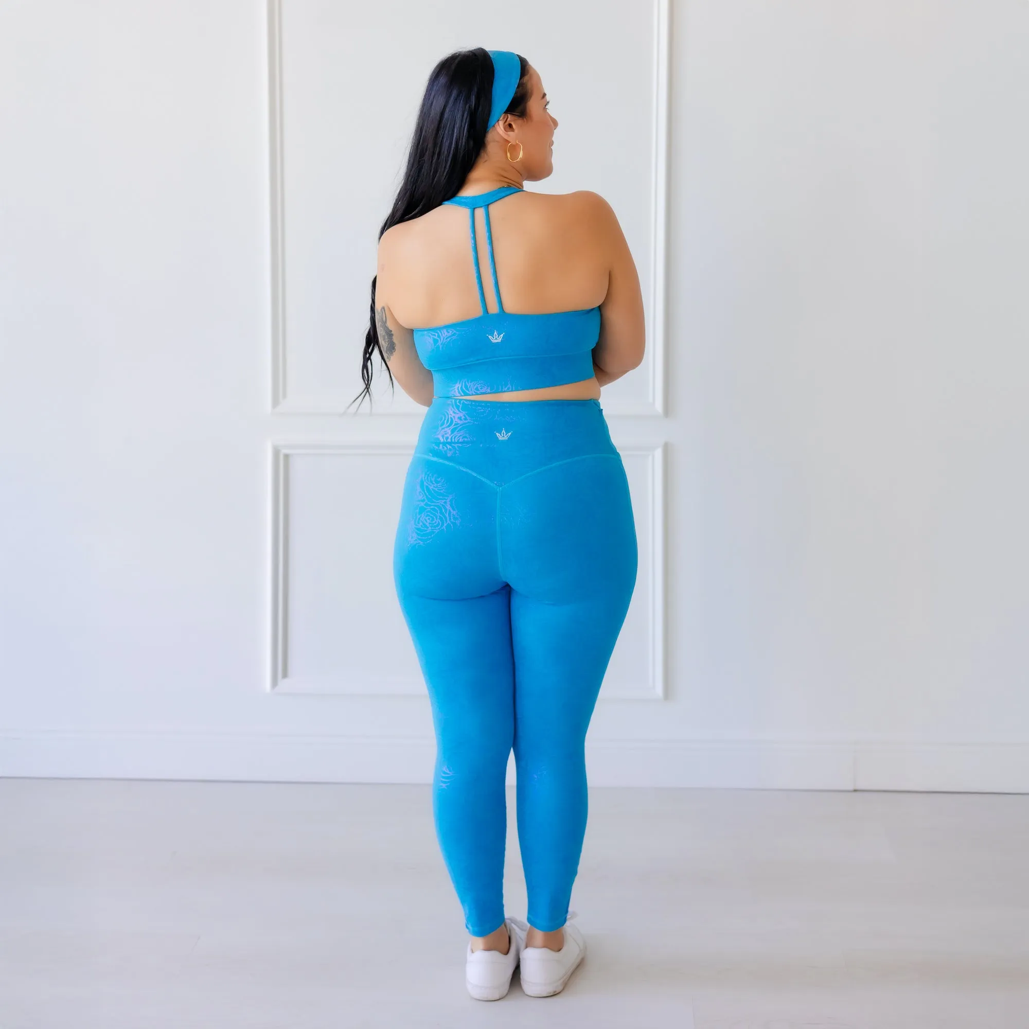 Beauty Sleep Princess Leggings - Blue Travel Enthusiast Outdoor Running