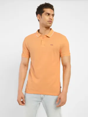 Colorfast Dye Process Summer Office Men's Solid Polo T-shirt
