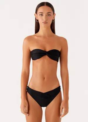 Delta Bikini Bottoms - Black Lightweight Padding Mold Resistant Material