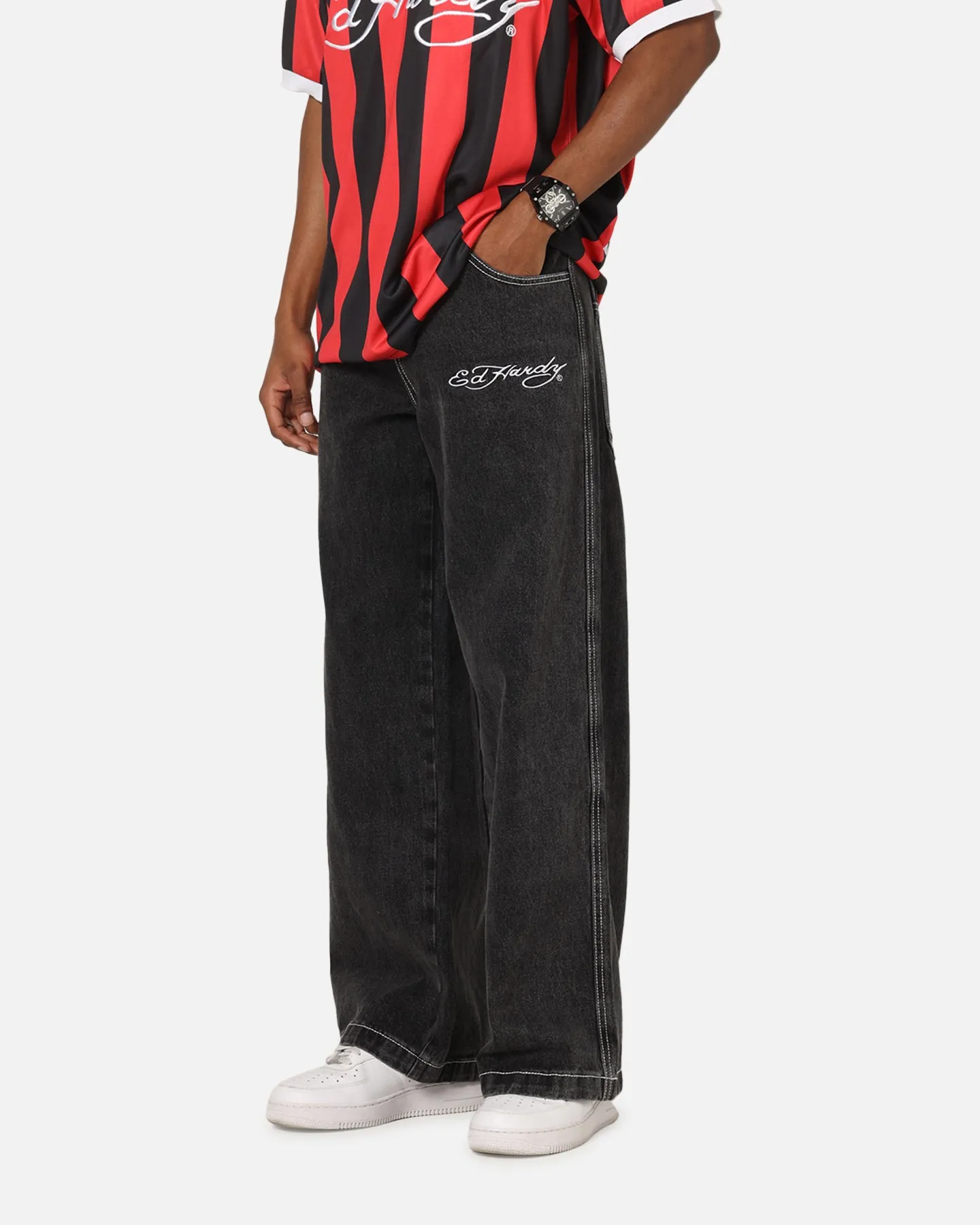 Chill Ready Non Fade Fabric Ed Hardy Lucky Jeans Black